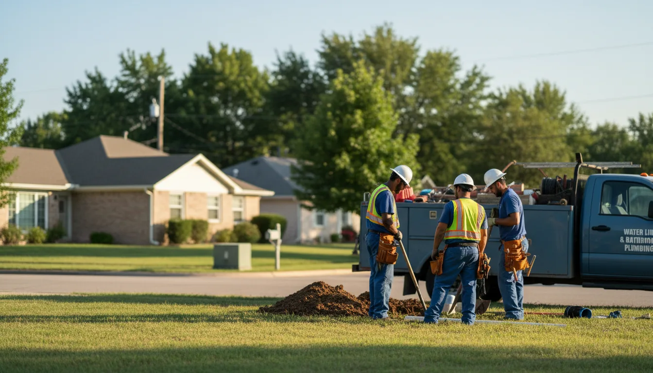 Residential water line and bathroom plumbing service in Rising Star, TX